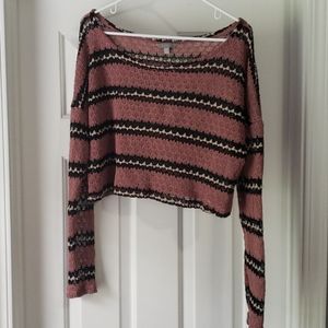 Rubbish Cropped Knit Long Sleeve